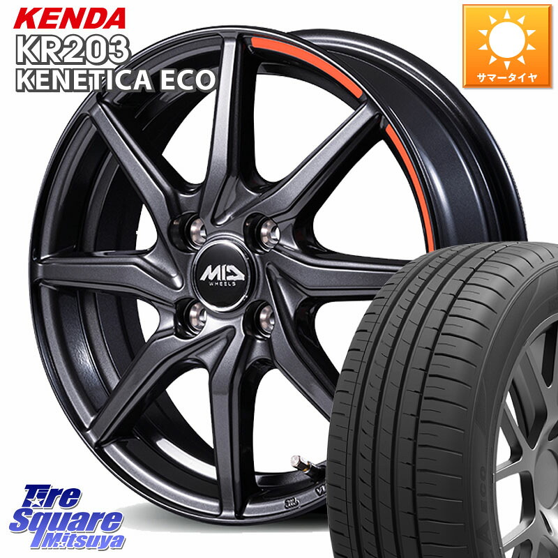 MANARAY MID RX810 ACTIVE BLACK ホイール 15インチ 15 X 6.0J +52 5穴 114.3 KENDA ケンダ KENETICA ECO KR203 サマータイヤ 205/65R15 80系ノア ヴォクシー