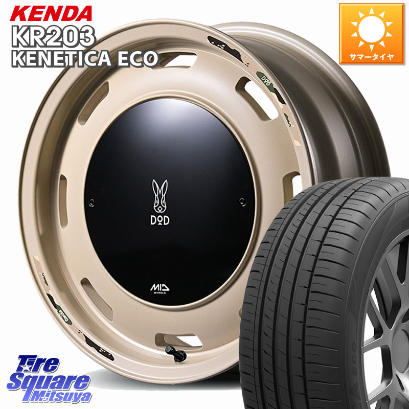 KENDA ケンダ KENETICA ECO KR203 サマータイヤ 165/65R15MANARAY 【欠品次回8月下-9月上旬予定】MID x DOD ウシャリントバリ ホイール 15インチ 15X4.5J 45 4穴 100 ダイハツTAFT Mx27/37/47Sソリオ・MB37SデリカD2 MAx6S系ソリオ デリカ ミニ DELICA MINI デリカD:2｜タイヤスクエアミツヤ 75,312円