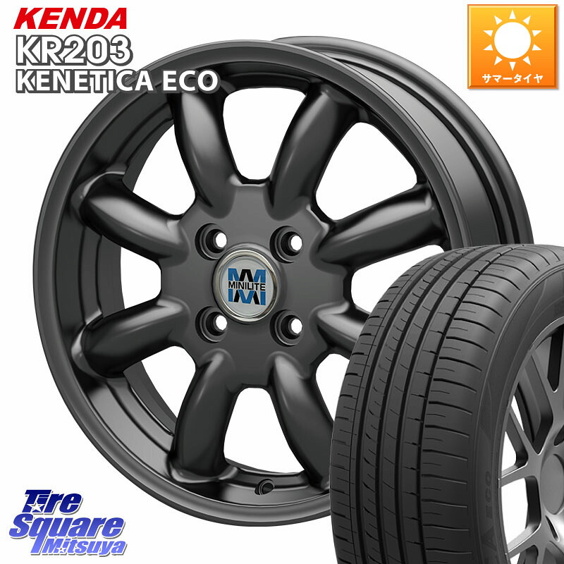 KENDA ケンダ KENETICA ECO KR203 サマータイヤ 165/65R15KOSEI MINILITE ガンメタ ホイール 15インチ ミニライト 15X5.0J 40 4穴 100|タイヤスクエアミツヤ