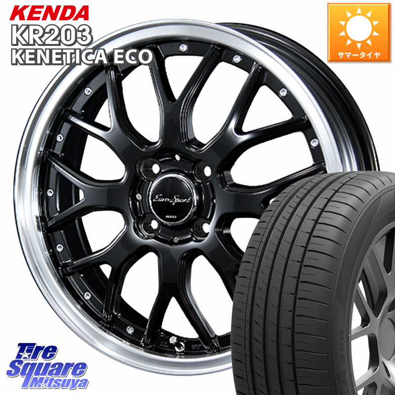 BLEST EuroSport Type815 ホイール 15インチ 15 X 5.5J +42 4穴 100 KENDA ケンダ KENETICA ECO KR203 サマータイヤ 195/55R15 モビリオ モビリオスパイク