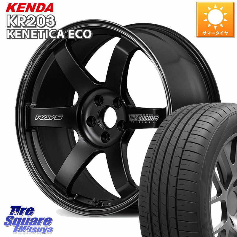 RAYS 【欠品次回10~11月】 TE37 SAGA S-plus Black Shadow LTD VOLK RACING 鍛造 ホイール 18インチ 18 X 7.5J +48 5穴 100 KENDA ケンダ KENETICA ECO KR203 サマータイヤ 245/45R18