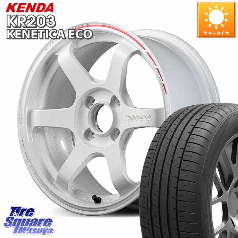 RAYS 【欠品次回10~11月】 TE37 SONIC TIME ATTACK EDITION 軽自動車専用 鍛造 ホイール 15インチ 15 X 5.5J +46 4穴 100 KENDA ケンダ KENETICA ECO KR203 サマータイヤ 195/55R15