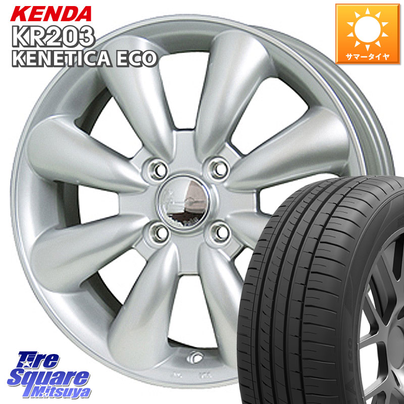 HotStuff ララパーム KC-8 lala Palm KC8 SIL ホイール 13インチ 13 X 4.0J +43 4穴 100 KENDA ケンダ KENETICA ECO KR203 サマータイヤ 145/80R13 タント スペーシア