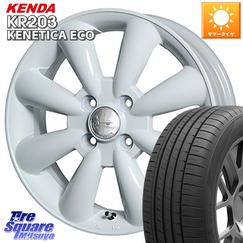 KENDA ケンダ KENETICA ECO KR203 サマータイヤ 155/55R14HotStuff ララパーム KC-8 lala Palm KC8 WH ホイール 14インチ 14X4.5J 43 4穴 100 ザッツ|タイヤスクエアミツヤ