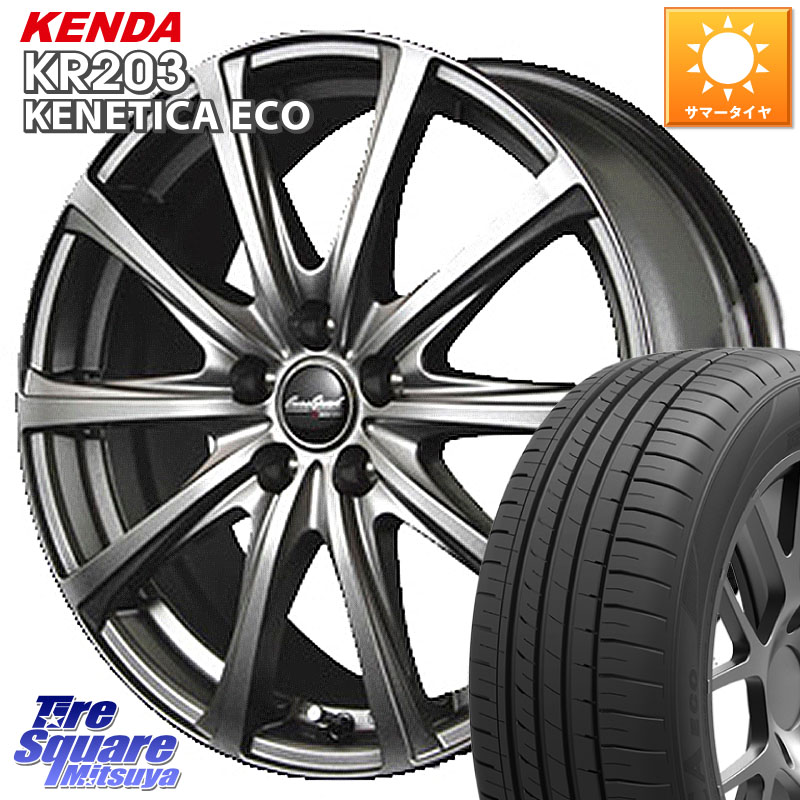 KENDA ケンダ KENETICA ECO KR203 サマータイヤ 245/45R18MANARAY MID EuroSpeed ユーロスピード V25 ホイール 18インチ 18X7.5J 38 5穴 114.3 シーマ 日産|タイヤスクエアミツヤ