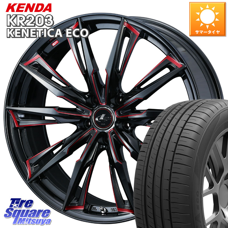 WEDS LEONIS レオニス GX RED ウェッズ ホイール 18インチ 18 X 8.0J +42 5穴 114.3 KENDA ケンダ KENETICA ECO KR203 サマータイヤ 245/45R18