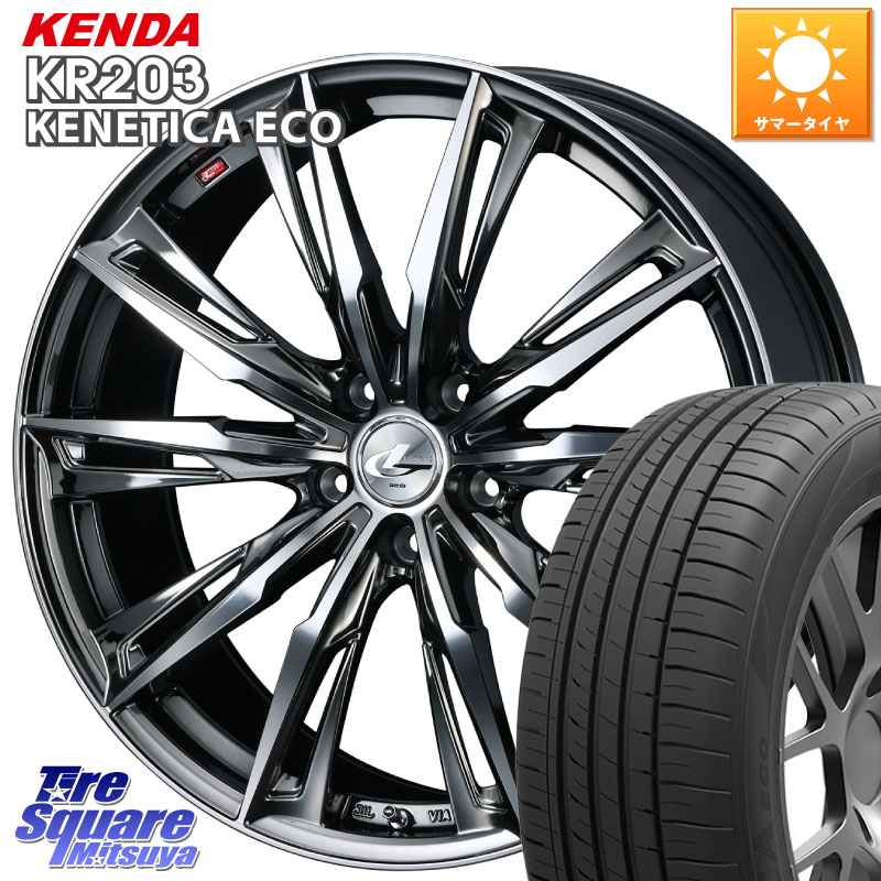 WEDS 【欠品次回05月上旬】 LEONIS レオニス GX ウェッズ ホイール 18インチ 18 X 8.0J +42 5穴 114.3 KENDA ケンダ KENETICA ECO KR203 サマータイヤ 235/45R18 CY2アコード 70系カムリ