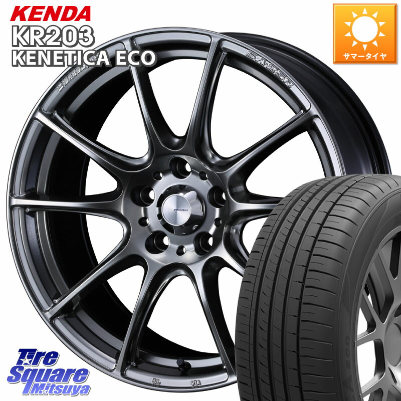 WEDS SA-25R PSB ウェッズ スポーツ ホイール 18インチ 18 X 8.0J +45 5穴 114.3 KENDA ケンダ KENETICA ECO KR203 サマータイヤ 245/45R18