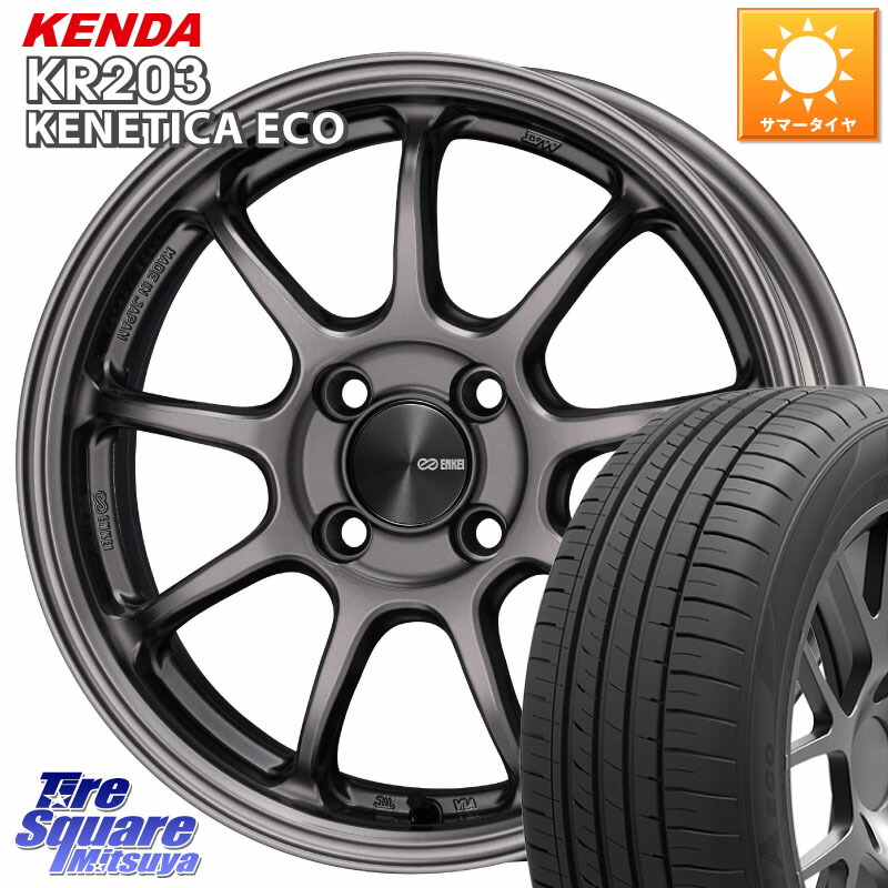 KENDA ケンダ KENETICA ECO KR203 サマータイヤ 165/60R15ENKEI PerformanceLine PF09 ホイール 15インチ 15X5.0J 45 4穴 100 キャスト[アクティバ] ピクシスジョイ[Cグレード] ハイゼットアゲトラCustom車用※軽自動車専用ホイール※ デリカ ミニ DELICA MINI ソリオ｜タイヤスクエアミツヤ