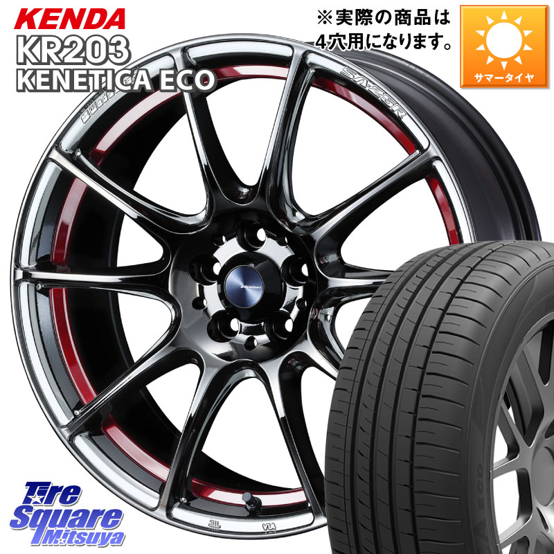 KENDA ケンダ KENETICA ECO KR203 サマータイヤ 195/60R17WEDS WedsSport SA-25R SA25R ウェッズ スポーツ ホイール 17インチ 17X7.0J 43 4穴 100 ライズ/ロッキー(ガソリン車4穴) ロッキー ガソリン車 4穴｜タイヤスクエアミツヤ