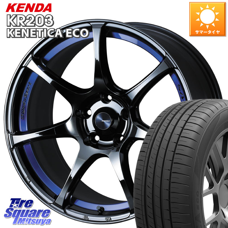 WEDS 74049 ウェッズ スポーツ SA75R SA-75R BLC2 18インチ 18 X 8.5J +50 5穴 114.3 KENDA ケンダ KENETICA ECO KR203 サマータイヤ 235/45R18 CY2アコード 70系カムリ