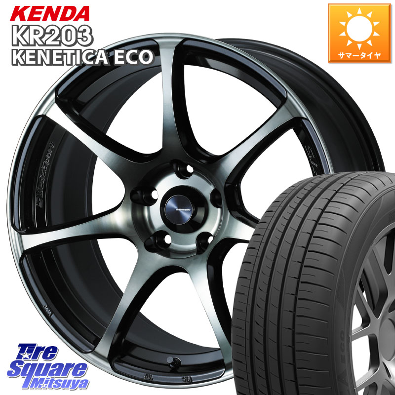 WEDS 73987 ウェッズ スポーツ SA75R SA-75R 18インチ 18 X 8.0J +42 5穴 114.3 KENDA ケンダ KENETICA ECO KR203 サマータイヤ 245/45R18