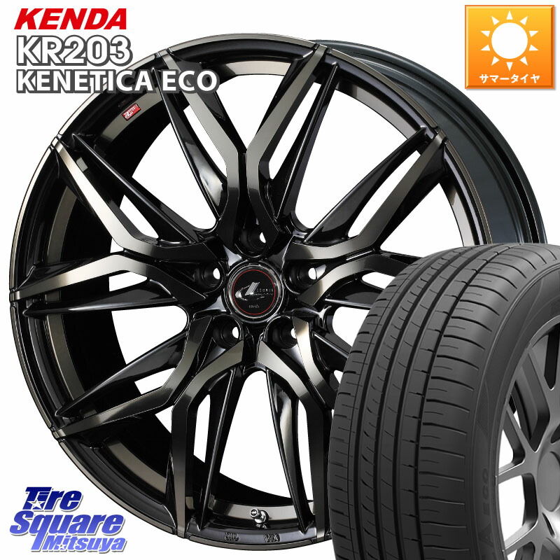 WEDS 40829 レオニス LEONIS LM PBMCTI 18インチ 18 X 8.0J +42 5穴 114.3 KENDA ケンダ KENETICA ECO KR203 サマータイヤ 245/45R18