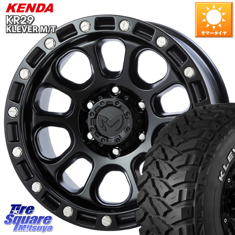 MKW M204 ブラックキャット インセット-12 17インチ (US MODEL) 17 X 9.0J +0 6穴 139.7 KENDA ケンダ KR29 KLEVER MT M/T アウトラインホワイトレター サマータイヤ 265/70R17