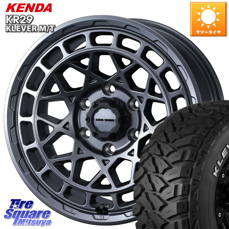 KENDA ケンダ KR29 KLEVER MT M/T アウトラインホワイトレター サマータイヤ 265/70R17WEDS MUDVANCE X TYPE M ホイール 17インチ マッドヴァンス タイプM※LC2Tトライトン装着不可※ 17X8.0J 20 6穴 139.7 ランドクルーザーFJ トライトン 4Runner Tacoma ランドクルー｜タイヤスクエアミツヤ