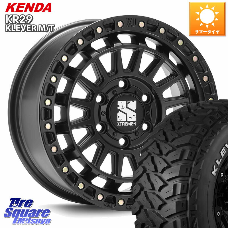 KENDA ケンダ KR29 KLEVER MT M/T アウトラインホワイトレター サマータイヤ 265/70R17MLJ XJ08 XTREME-J ホイール 17インチ 17X8.0J 50 6穴 139.7 トライトン|タイヤスクエアミツヤ