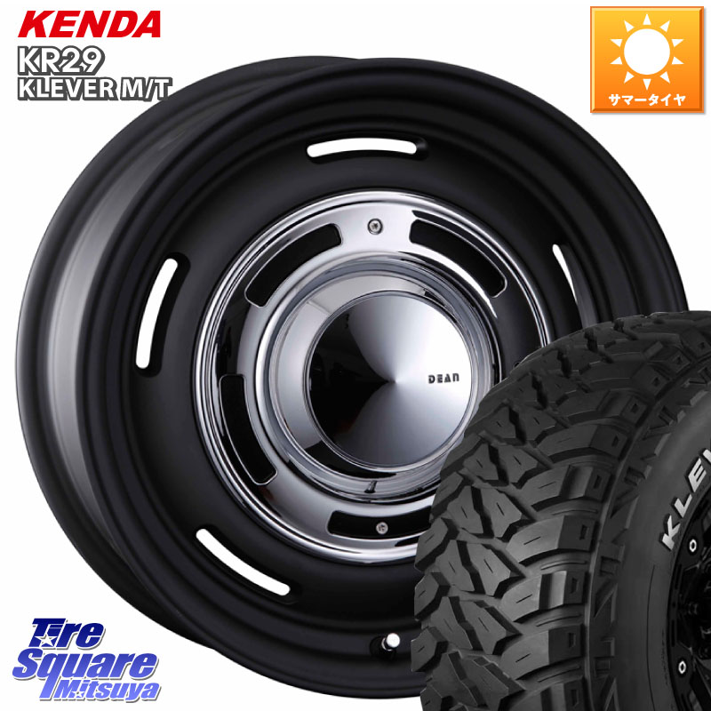 CRIMSON ディーン クロスカントリー ブラック 17インチ 17 X 7.0J +35 5穴 127 KENDA ケンダ KR29 KLEVER MT M/T アウトラインホワイトレター サマータイヤ 265/70R17 クライスラー ジープ ラングラー JK系 クライスラー ジープ ラングラー JL系