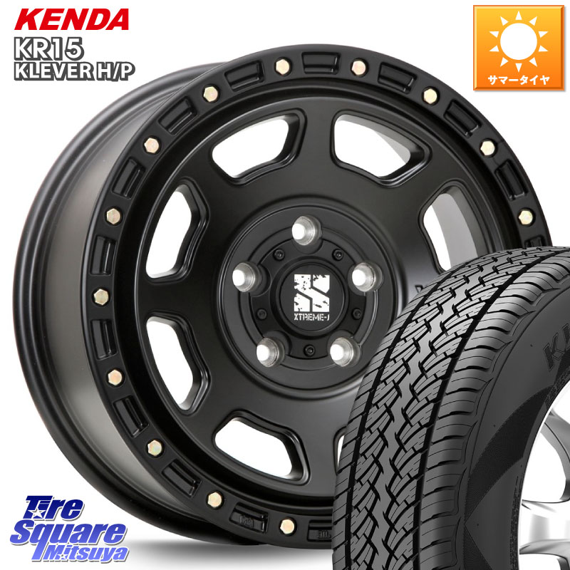 MLJ XJ07 XTREME-J BK 16インチ エクストリームJ 16 X 7.0J +35 5穴 114.3 KENDA ケンダ KR15 KLEVER HP H/P サマータイヤ 215/70R16 デリカD:5
