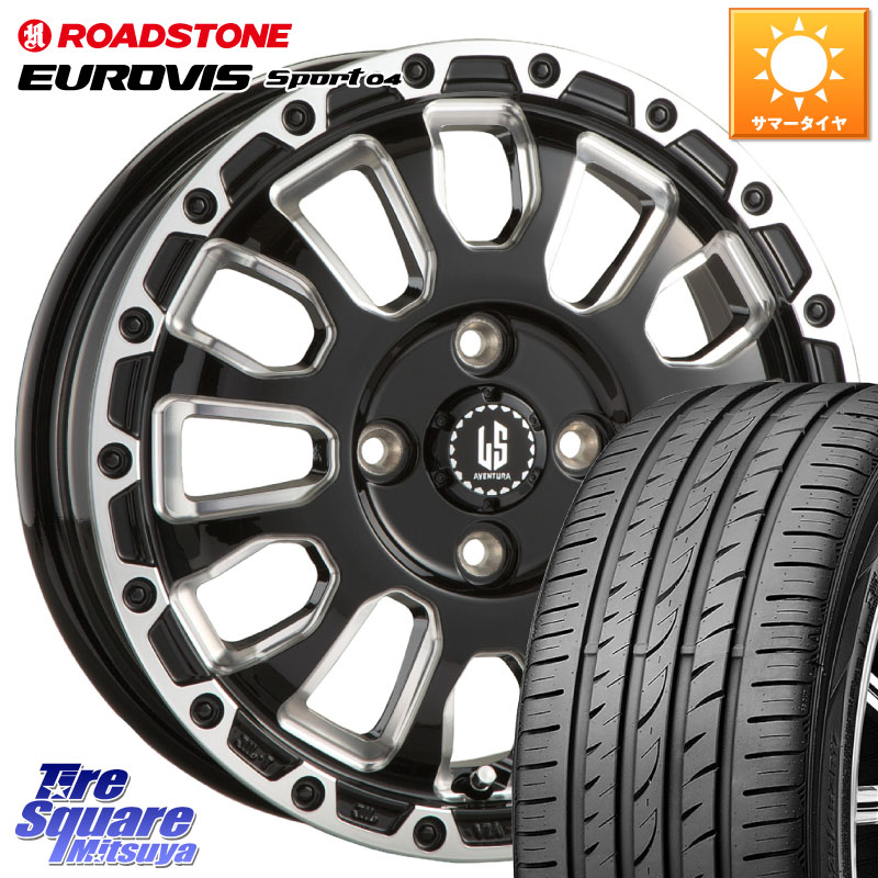 阿部商会 LA STRADA AVENTURA アヴェンチュラ 16インチ 16 X 6.0J +40 4穴 100 ROADSTONE ロードストーン EUROVIS sport 04 サマータイヤ 205/45R16
