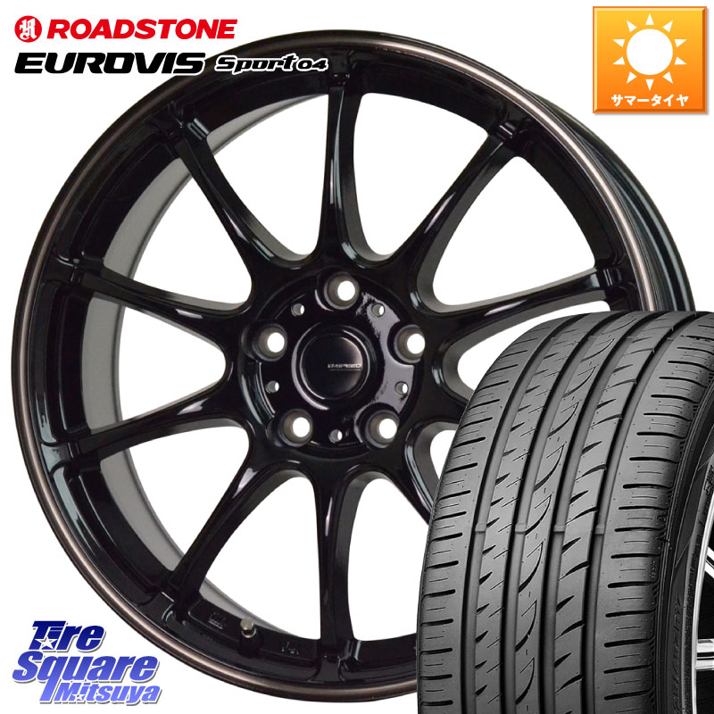 ROADSTONE ロードストーン EUROVIS sport 04 サマータイヤ 215/45R18HotStuff G・SPEED P-07 ジー・スピード ホイール 18インチ 18X7.5J 48 5穴 114.3 90系ノア/ヴォクシー MAZDA3 P15キックス ZE1リーフ プリウスアルファ ノア NOAH ジェイド アクセラ MAZDA|タイヤスクエアミツヤ