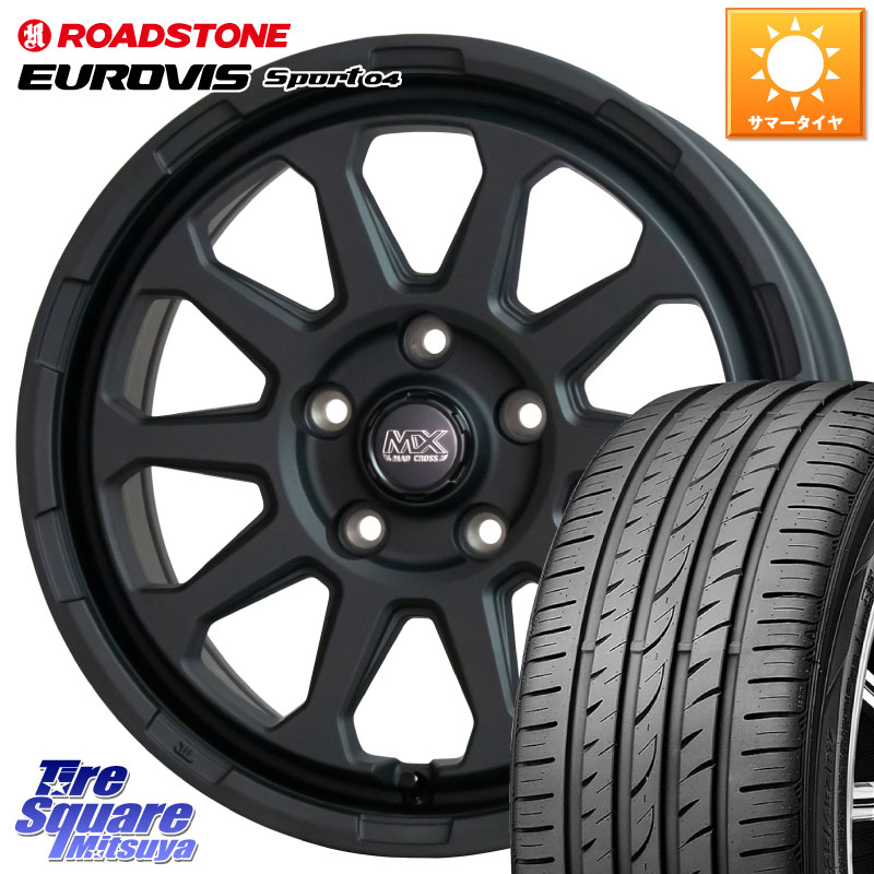 ROADSTONE ロードストーン EUROVIS sport 04 サマータイヤ 225/55R17HotStuff マッドクロス レンジャー ブラック 5H ホイール 17インチ 17X7.0J 45 5穴 114.3 MAZDA6 10系アルファード スカイラインセダン 日産 シーマ 日産 フーガ FUGA 日産｜タイヤスクエアミツヤ