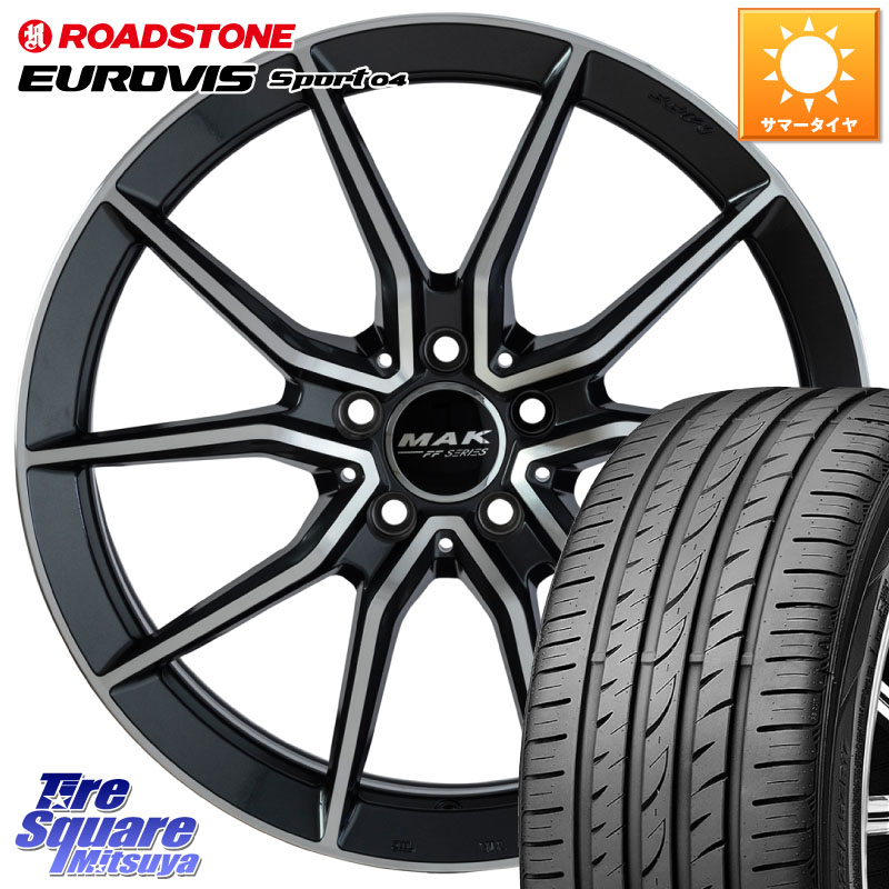 ROADSTONE ロードストーン EUROVIS sport 04 サマータイヤ 235/40R18阿部商会 MAK ARGENTO FF ホイール 18インチ 18X8.0J(MB C118 AMG) 46 5穴 112 メルセデスベンツ CLA 35 45 AMG(C118)|タイヤスクエアミツヤ
