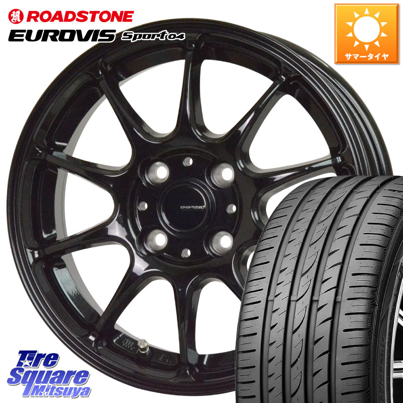 ROADSTONE ロードストーン EUROVIS sport 04 サマータイヤ 205/45R17HotStuff G.SPEED G-07 ホイール 17インチ ジースピード 17X6.5J 45 4穴 100 ロードスター(ローダウン等) ロードスターRF キューブ CUBE 日産 アクア MAZDA2 マツダ2(デミオ) ヤリス カスタム前提 フ|タイヤスクエアミツヤ