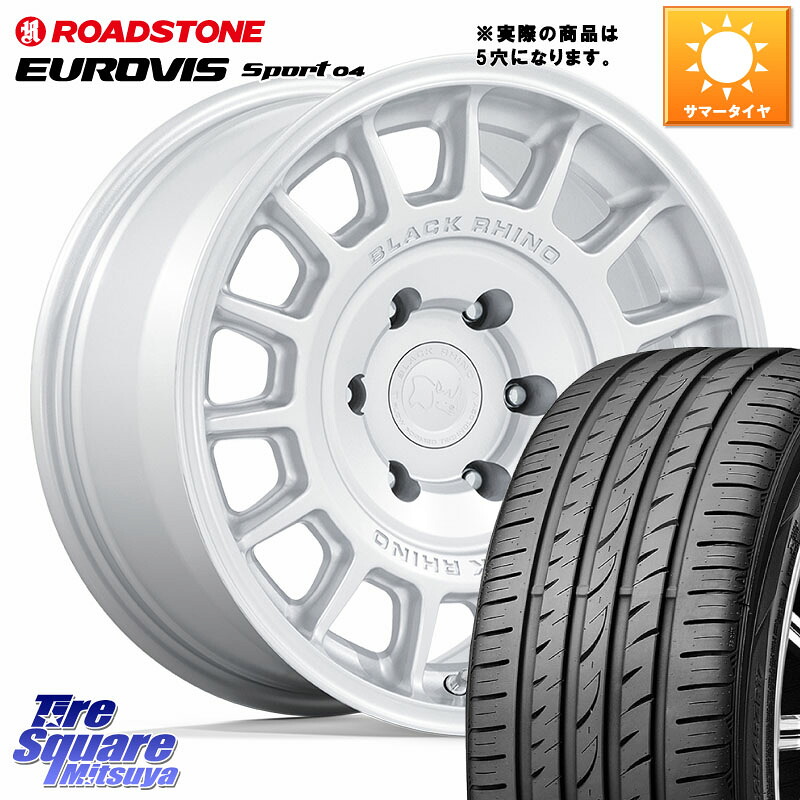 ROADSTONE ロードストーン EUROVIS sport 04 サマータイヤ 205/40R17BLACK RHINO VOLL ボル シルバー ホイール 17インチ ブラックライノ◇参考画像 17X8.0J 38 5穴 114.3|タイヤスクエアミツヤ