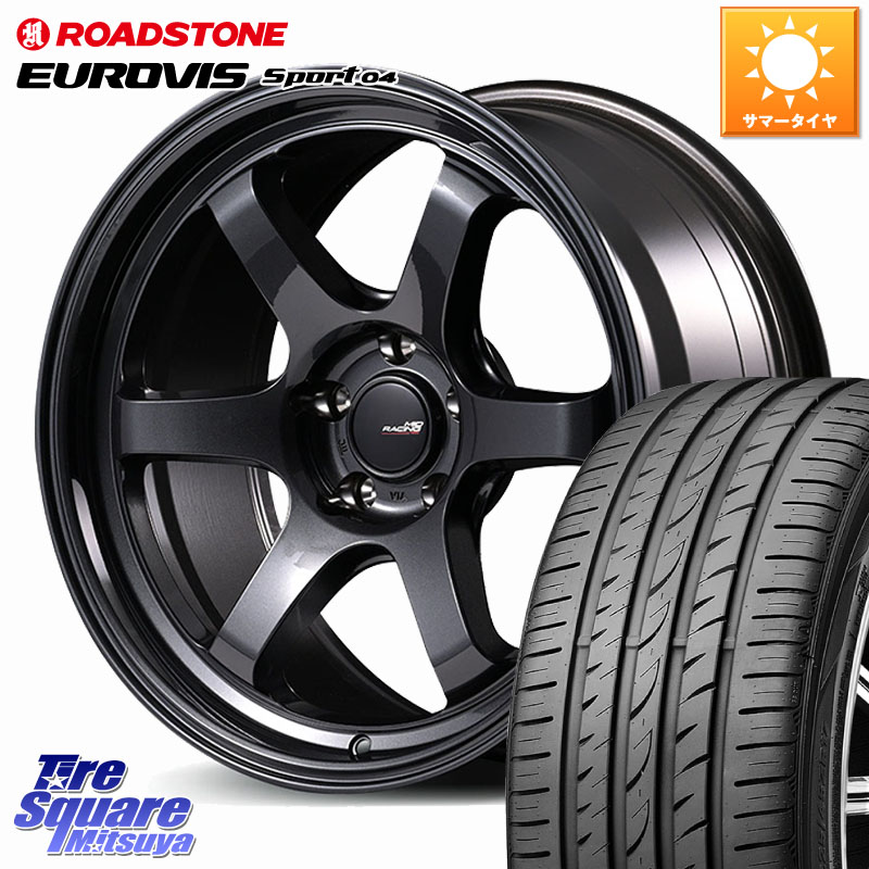 MANARAY MID RACING R06 14R球面座ナット専用 ホイール 18インチ 18 X 9.5J(FK) +60 5穴 120 ROADSTONE ロードストーン EUROVIS sport 04 サマータイヤ 245/40R18