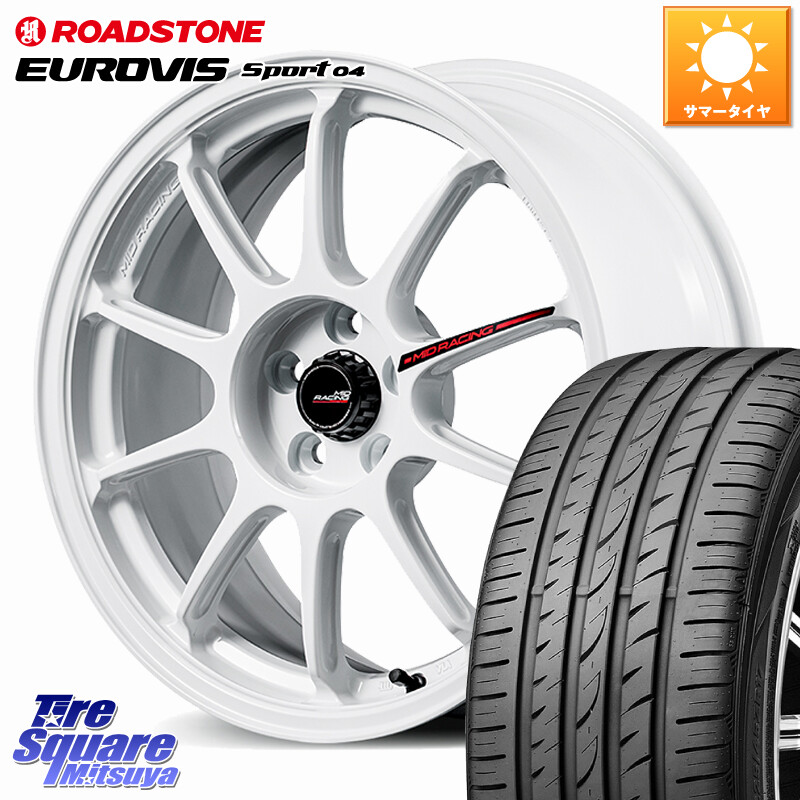 ROADSTONE ロードストーン EUROVIS sport 04 サマータイヤ 225/45R17MANARAY MID RACING R10 EVO ホイール 17インチ レーシング 17X8.0J 47 5穴 100 BRZ/86/GR86 GR 86 ハチロク 86 ハチロク|タイヤスクエアミツヤ