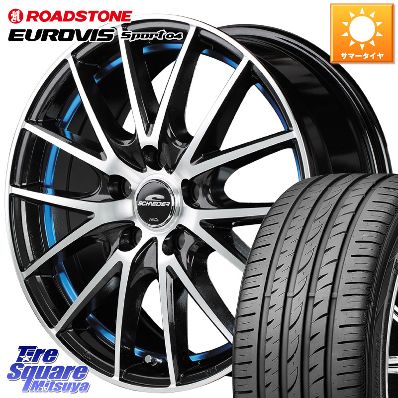 MANARAY MID SCHNEIDER シュナイダー RX27 RX-27 ホイール 4本 17インチ 17 X 7.0J +48 5穴 114.3 ROADSTONE ロードストーン EUROVIS sport 04 サマータイヤ 215/45R17