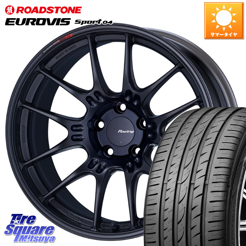 ROADSTONE ロードストーン EUROVIS sport 04 サマータイヤ 215/35R18ENKEI エンケイ RACING GTC02 BK ホイール 18インチ 18X7.5J 48 5穴 114.3|タイヤスクエアミツヤ