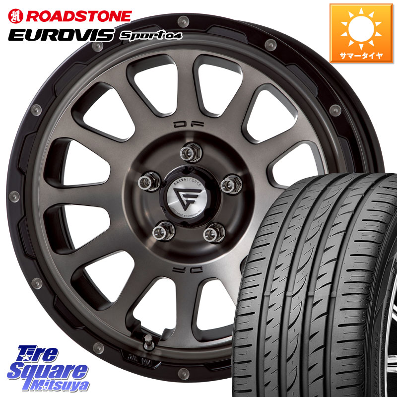 DELTA FORCE デルタフォース オーバル 7J ホイール 17インチ 17 X 7.0J +32 5穴 114.3 ROADSTONE ロードストーン EUROVIS sport 04 サマータイヤ 215/50R17