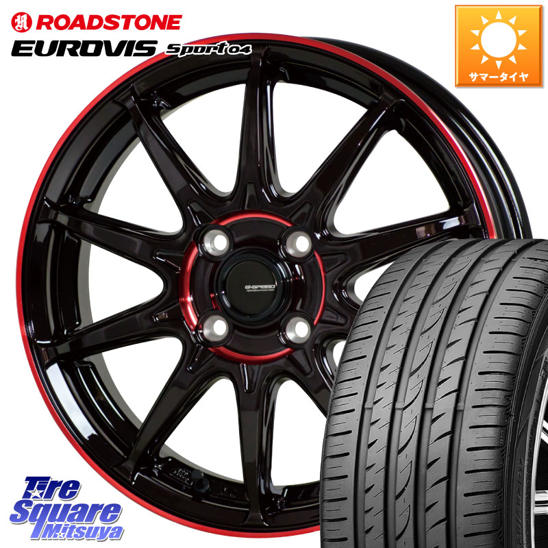 HotStuff 軽量設計 G.SPEED P-05R P05R RED ホイール 16インチ 16 X 6.5J +48 5穴 100 ROADSTONE ロードストーン EUROVIS sport 04 サマータイヤ 195/55R16 10系シエンタ