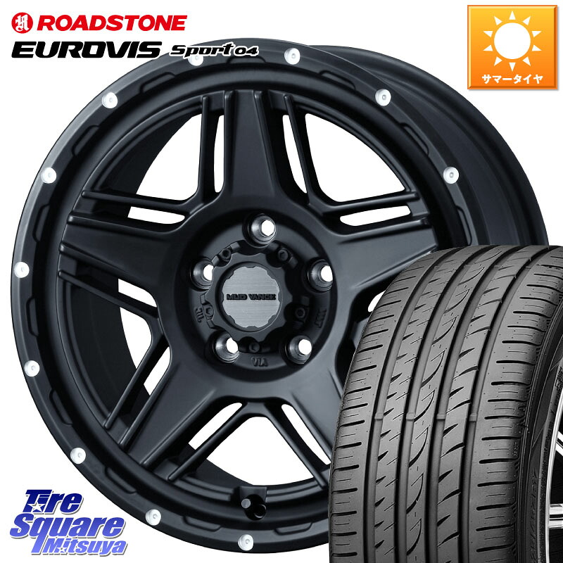 ROADSTONE ロードストーン EUROVIS sport 04 サマータイヤ 195/50R16WEDS 40535 マッドヴァンス07 MUD VANCE 07 BK 16インチ 16X7.0J 38 5穴 114.3|タイヤスクエアミツヤ