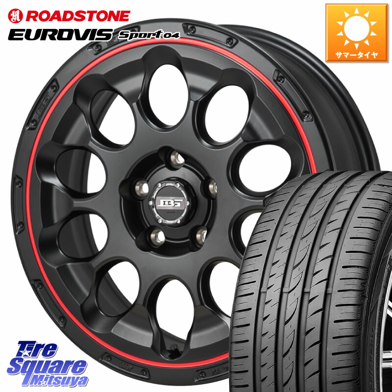 Japan三陽 ボトムガルシア CHRONO クロノ BKRED 17 X 7.0J +45 5穴 114.3 ROADSTONE ロードストーン EUROVIS sport 04 サマータイヤ 225/45R17