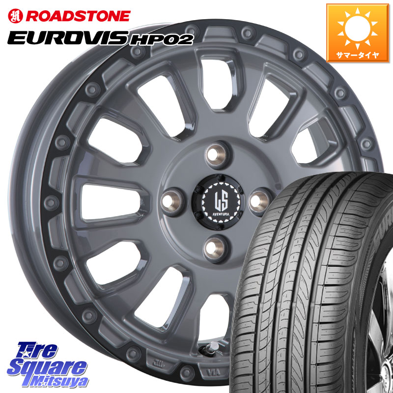 ROADSTONE ロードストーン EUROVIS HP02 サマータイヤ 205/55R16阿部商会 LA STRADA AVENTURA アヴェンチュラ 16インチ 16X6.0J 40 4穴 100 E13オーラ アクア|タイヤスクエアミツヤ