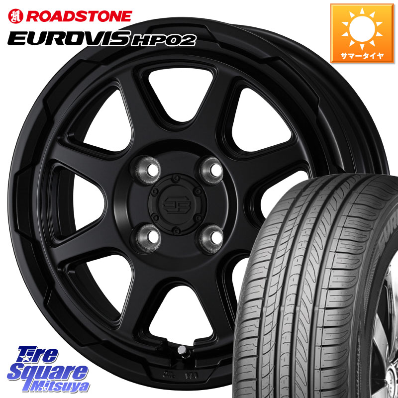 WEDS STADTBERGE BLK スタットベルク ホイール 15インチ 15 X 4.5J(J) +45 4穴 100 ROADSTONE ロードストーン EUROVIS HP02 サマータイヤ 165/65R15 MAD7Sソリオ・MBD7SデリカD2