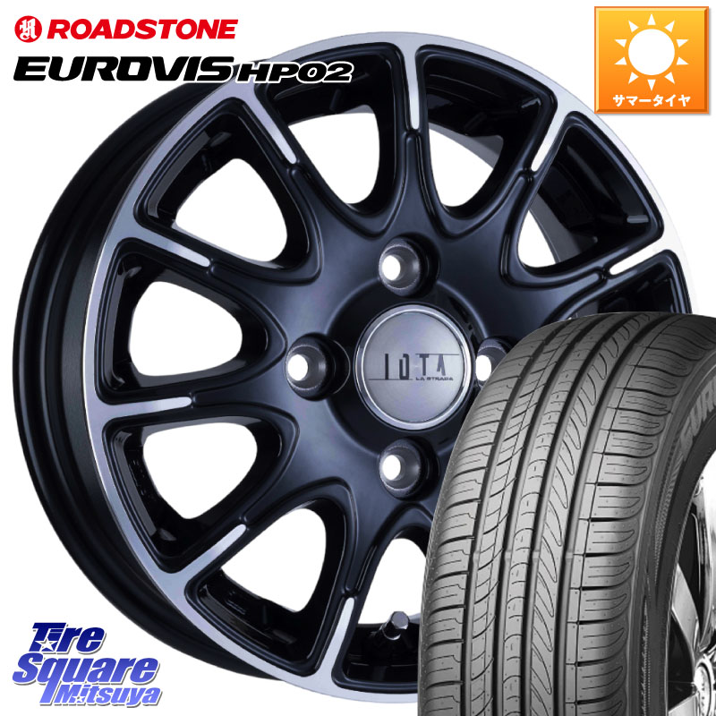 阿部商会 TIRADO IOTA イオタ ホイール 14インチ 14 X 4.5J +45 4穴 100 ROADSTONE ロードストーン EUROVIS HP02 サマータイヤ 155/65R14 N-BOX デリカミニ2WD タント スペーシア サクラ ハイゼット アゲトラCustom車用※軽自動車専用ホイール※