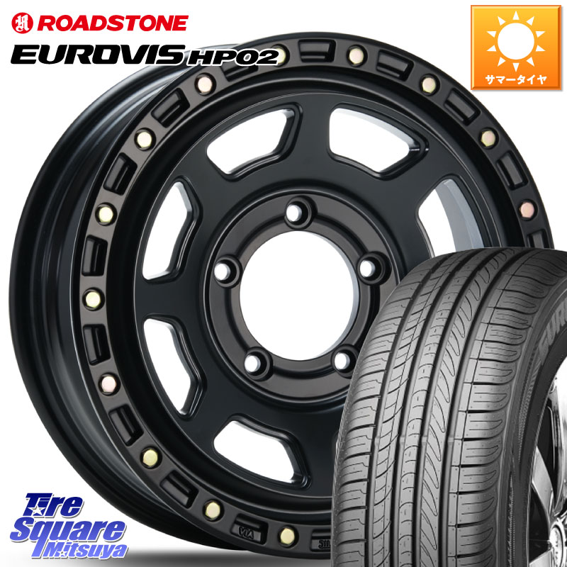 MLJ XJ07 XTREME-J BK JIMNY エクストリームJ ホイール 16インチ 16 X 5.5J +20 5穴 139.7 ROADSTONE ロードストーン EUROVIS HP02 サマータイヤ 215/65R16 ジムニー専用(要オーバーフェンダー等)