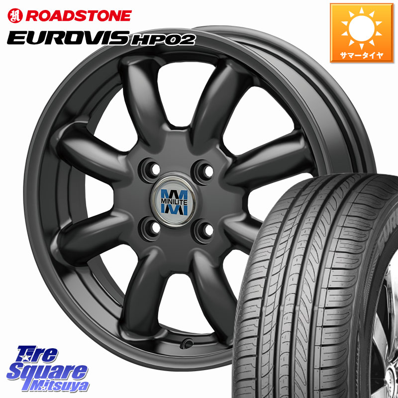 KOSEI MINILITE ガンメタ ホイール 14インチ ミニライト 14 X 5.0J +40 4穴 100 ROADSTONE ロードストーン EUROVIS HP02 サマータイヤ 175/65R14