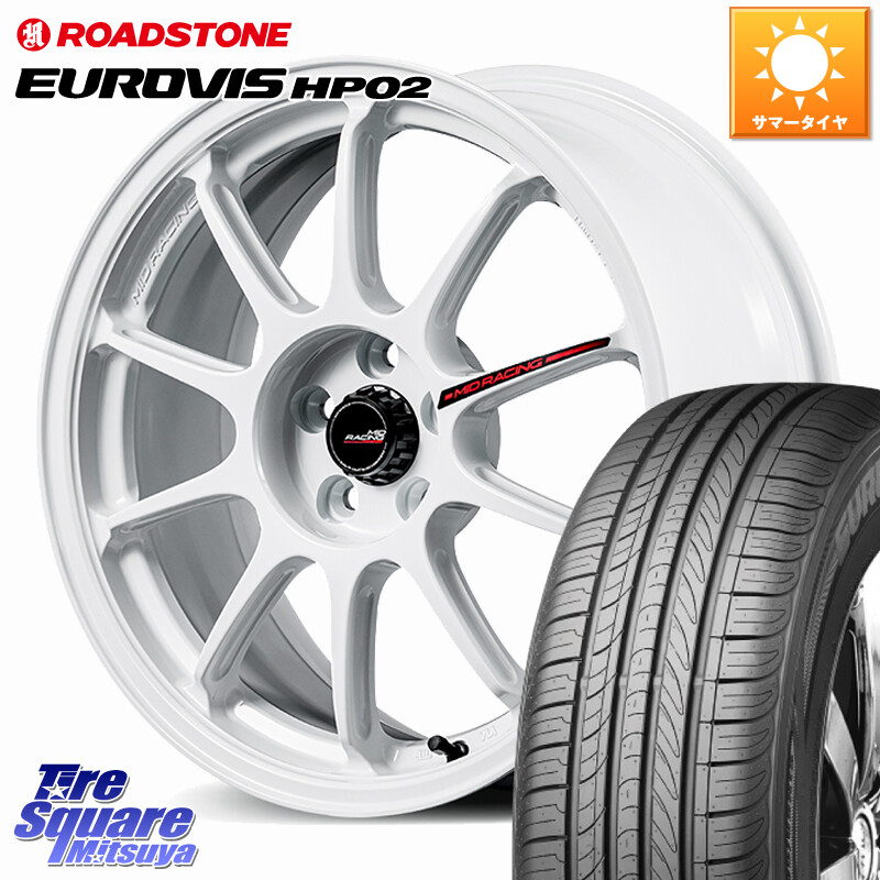 ROADSTONE ロードストーン EUROVIS HP02 サマータイヤ 225/60R17MANARAY MID RACING R10 EVO ホイール 17インチ レーシング 17X7.5J 48 5穴 114.3 E52エルグランド ZR-V SL系フォレスター レイバック SK系フォレスター eビターラ|タイヤスクエアミツヤ