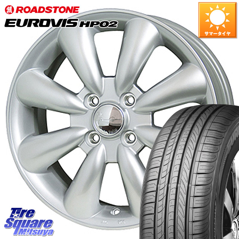 HotStuff ララパーム KC-8 lala Palm KC8 SIL ホイール 14インチ 14 X 4.5J +43 4穴 100 ROADSTONE ロードストーン EUROVIS HP02 サマータイヤ 175/70R14 Mx27/37/47Sソリオ・デリカD2