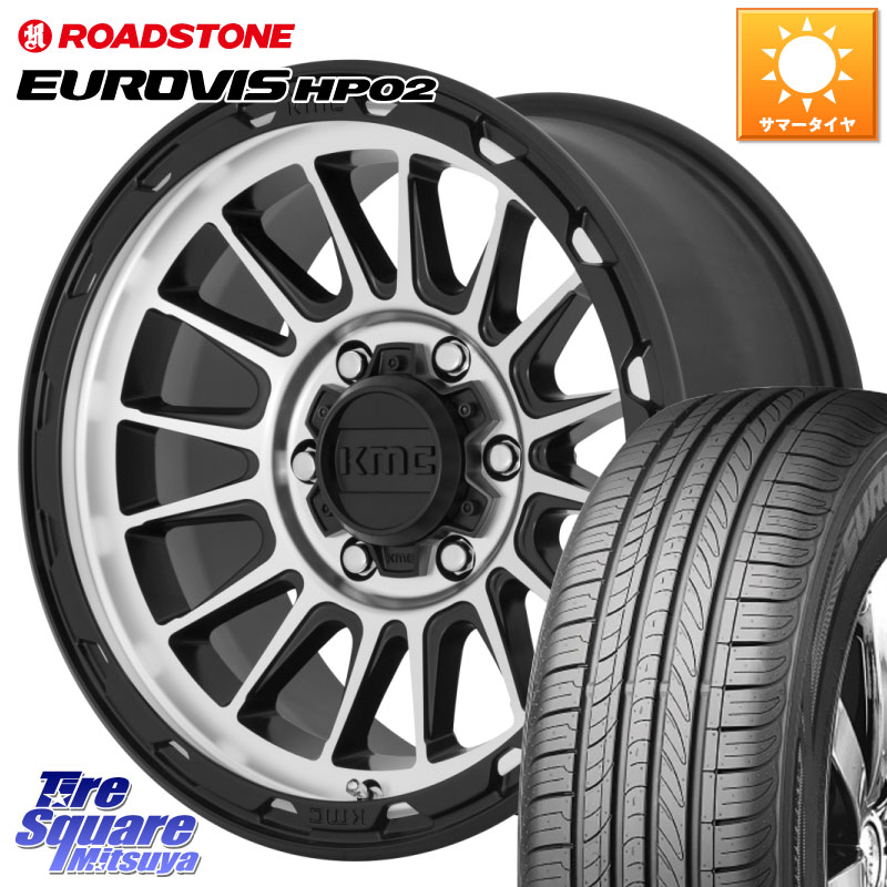 KMC KM542 Impact Machined ホイール 17インチ 17 X 8.0J +35 5穴 114.3 ROADSTONE ロードストーン EUROVIS HP02 サマータイヤ 225/60R17 30系アルファード 30系ヴェルファイア