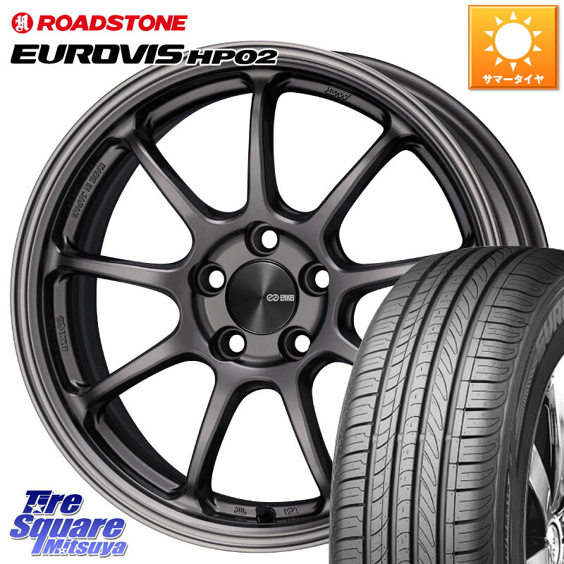 ROADSTONE ロードストーン EUROVIS HP02 サマータイヤ 205/60R16ENKEI PerformanceLine PF09 ホイール 16インチ 16X6.5J 38 5穴 100 エクシーガ｜タイヤスクエアミツヤ