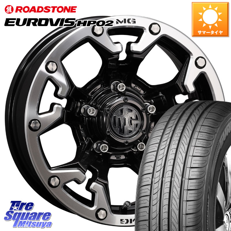 CRIMSON クリムソン GOLEM インセット-5 ゴーレム 16インチ 16 X 6.0J +0 5穴 139.7 ROADSTONE ロードストーン EUROVIS HP02 サマータイヤ 215/65R16 ジムニー専用(要オーバーフェンダー等) ジムニ－シエラ・ノマド(カスタム)