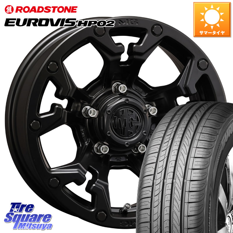 CRIMSON クリムソン GOLEM インセット-5 ゴーレム 16インチ 16 X 6.0J +0 5穴 139.7 ROADSTONE ロードストーン EUROVIS HP02 サマータイヤ 215/65R16 ジムニー専用(要オーバーフェンダー等) ジムニ－シエラ・ノマド(カスタム)