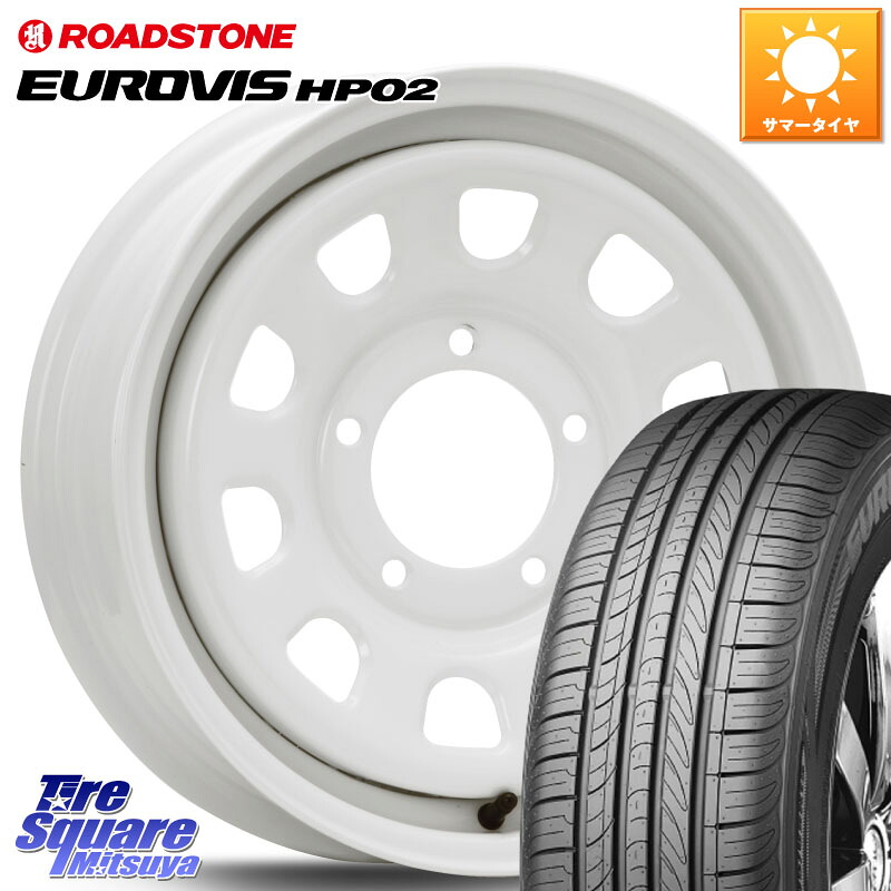 MLJ デイトナ SS DAYTONA ホワイト 16インチ 16 X 5.5J +20 5穴 139.7 ROADSTONE ロードストーン EUROVIS HP02 サマータイヤ 215/65R16 ジムニー専用(要オーバーフェンダー等)