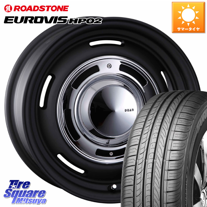 CRIMSON ディーン クロスカントリー ブラック 16インチ 16 X 6.5J +32 5穴 114.3 ROADSTONE ロードストーン EUROVIS HP02 サマータイヤ 205/55R16