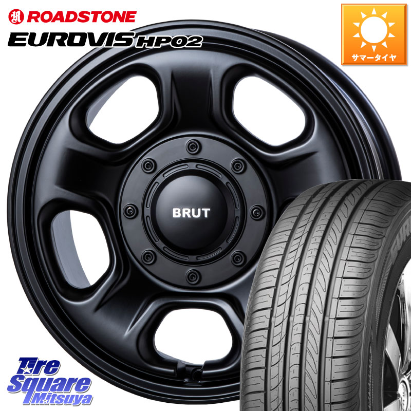 ROADSTONE ロードストーン EUROVIS HP02 サマータイヤ 205/55R16BRUT ブルート BR-33 BR33 ホイール 16インチ 16X6.5J 30 5穴 100 カローラスポーツ｜タイヤスクエアミツヤ